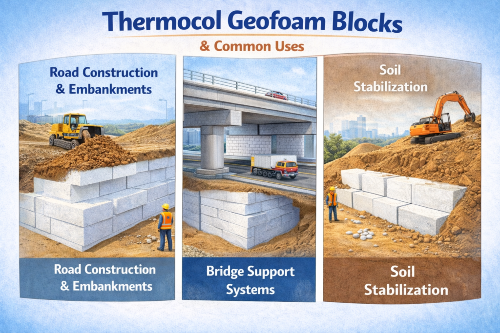 Common Uses of Thermocol Geofoam Blocks
